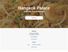 Tablet Screenshot of bangkokpalacela.com